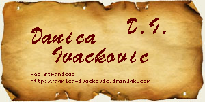 Danica Ivačković vizit kartica